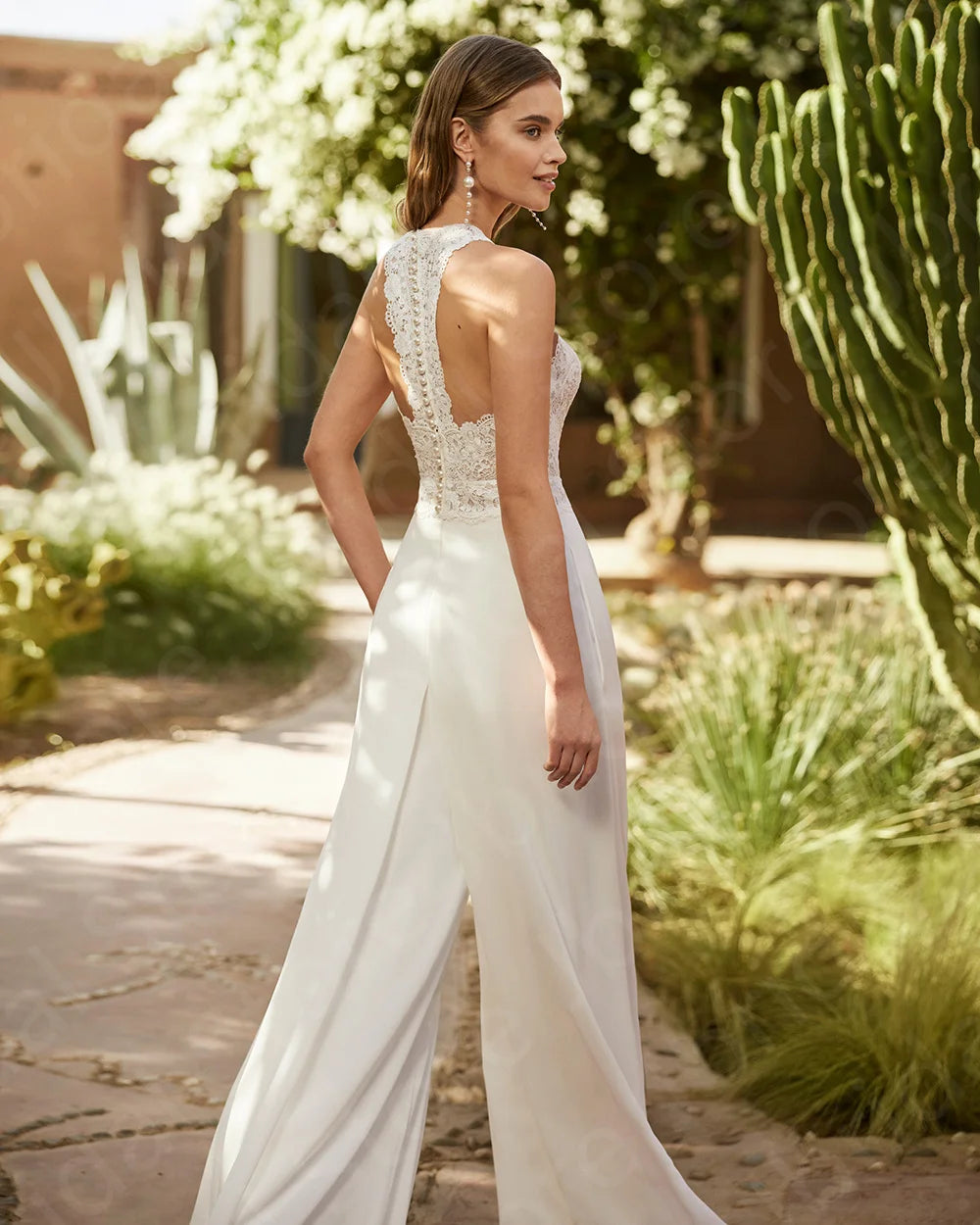 Wedding Jumpsuit Lace Pants Suit – Tulle Lux Bridal Company