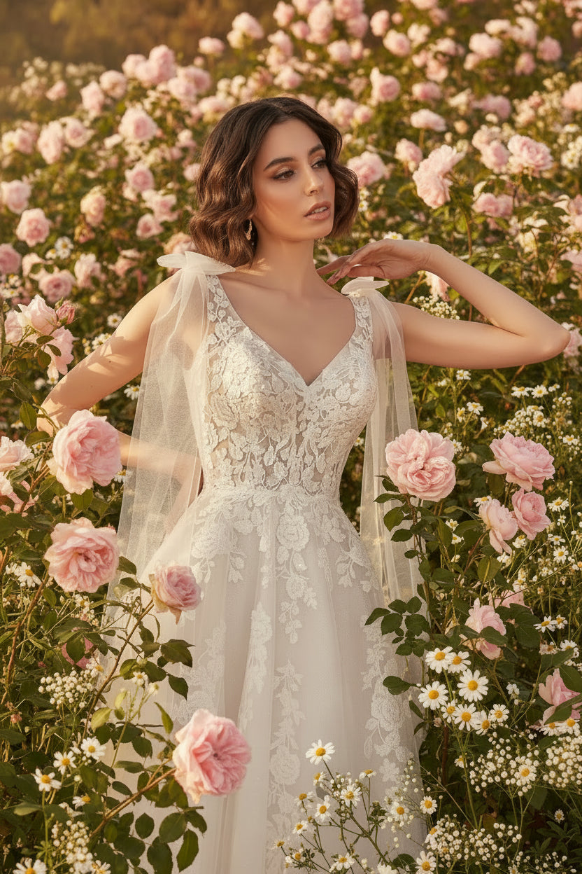 Modern Lace A-line Tulle Sleeveless Wedding Dress White / 18 W