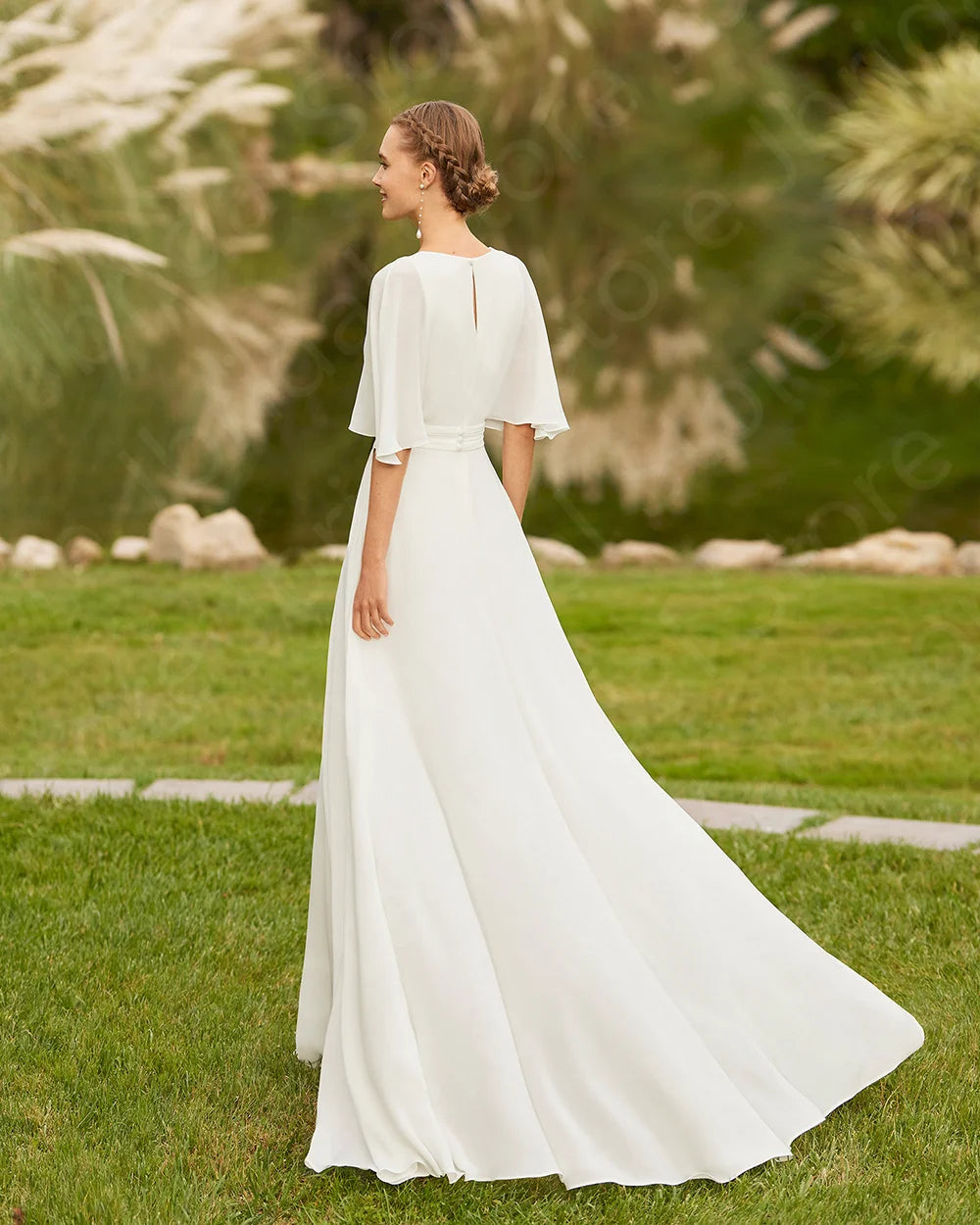 Wedding Jumpsuit Chiffon Boho Beach Bridal Pants Suit – Tulle Lux Bridal  Company