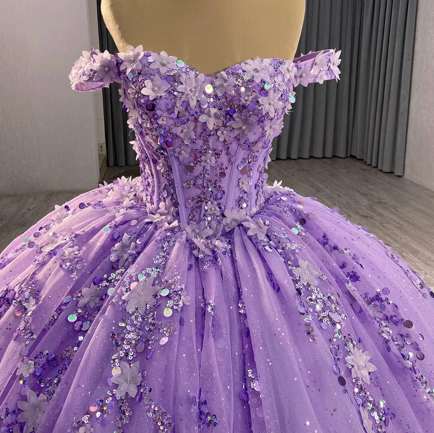 Sweetheart Purple Quinceañera Dress Same As Photo / 4