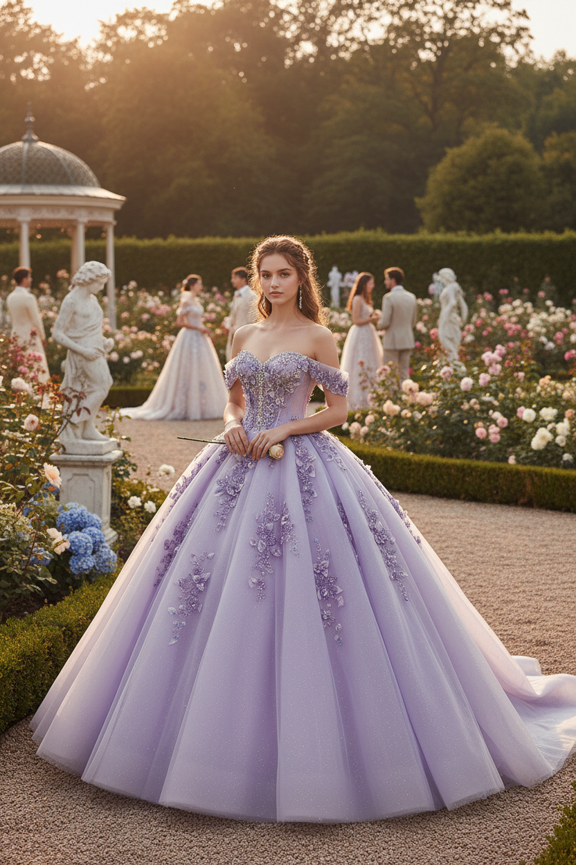 purple accent wedding dress 21 Purple Wedding Dress ideas