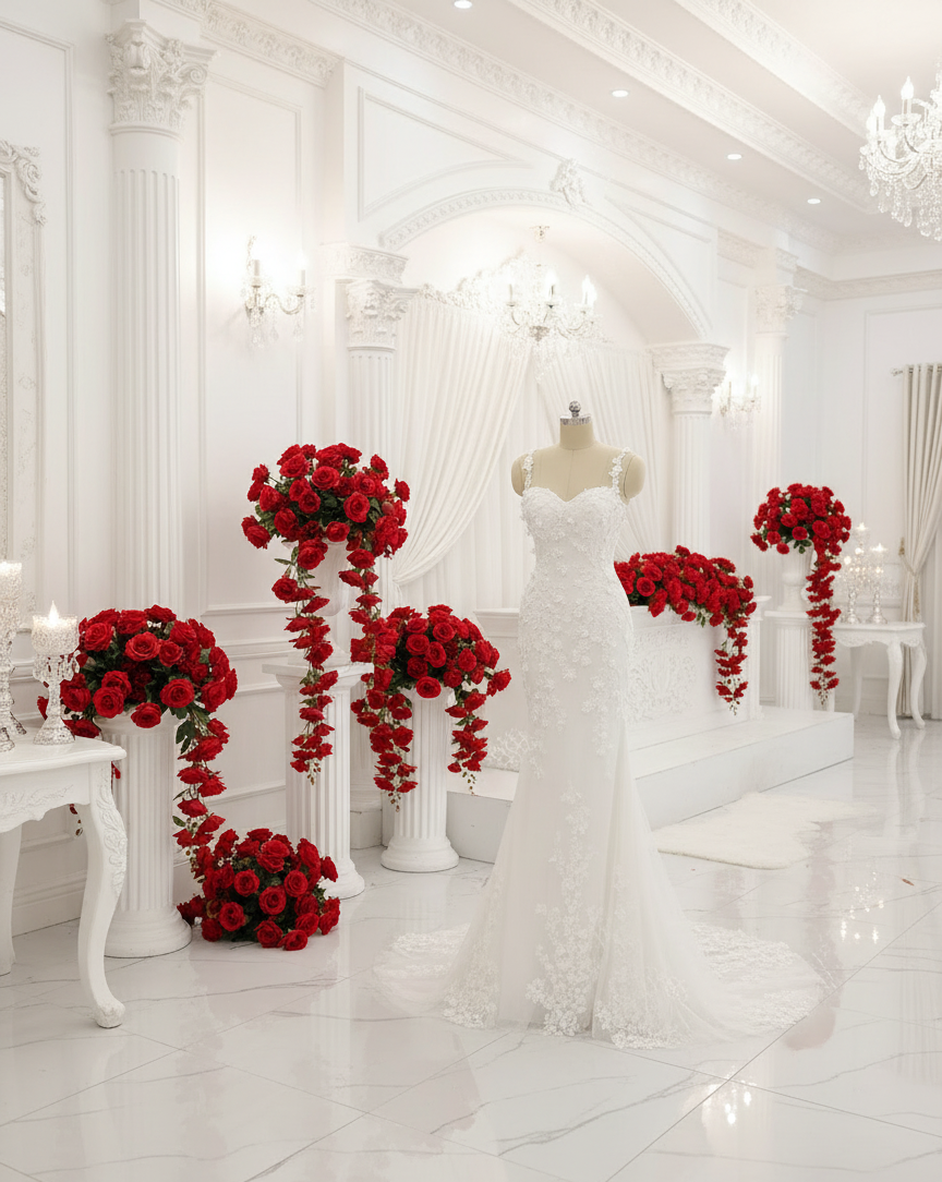 red and white mermaid wedding dresses Red Red wedding mermaid dress 2022