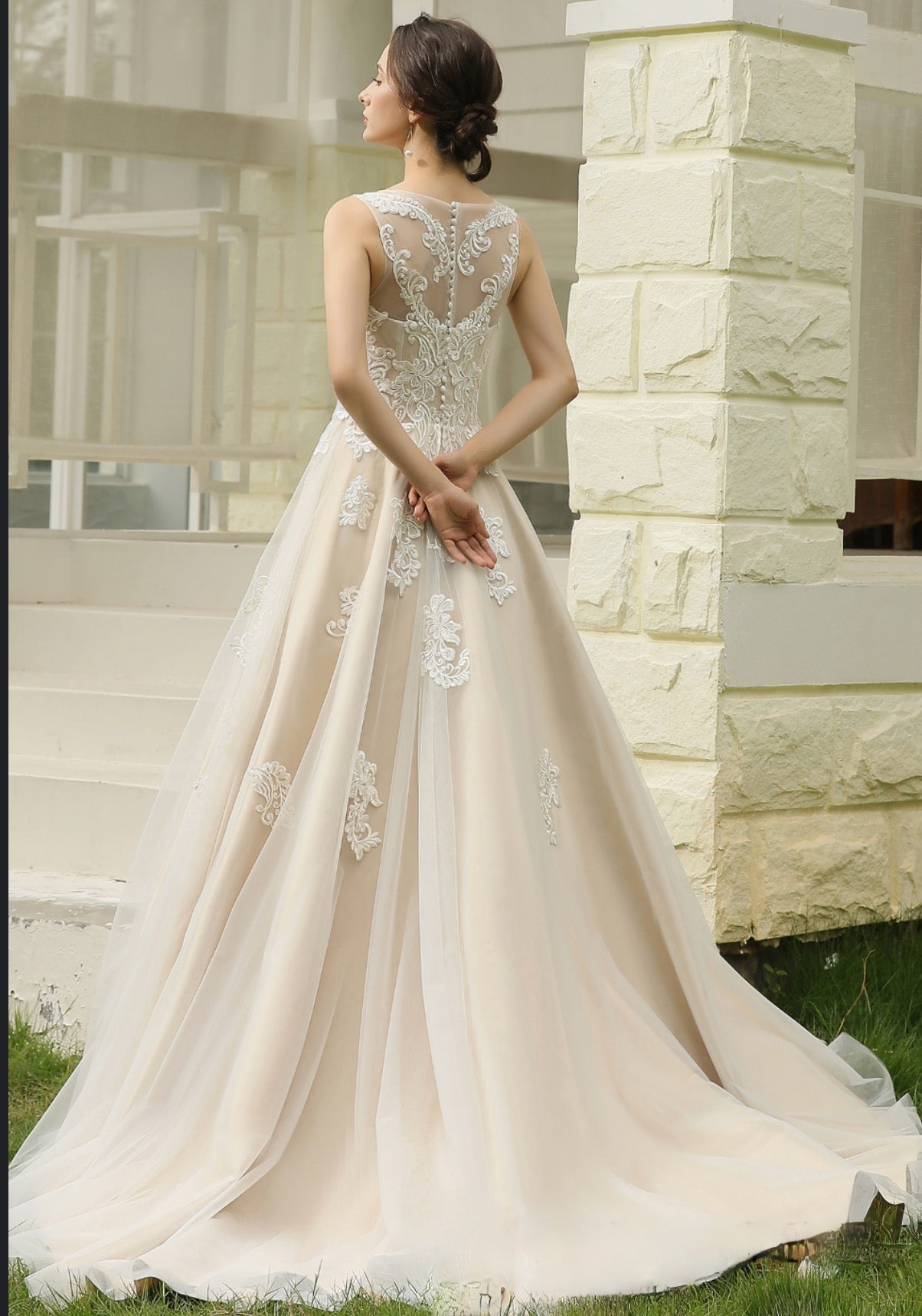 illusion halter wedding dress Neckline Ball Gown – Tulle Lux Bridal Company JAN26