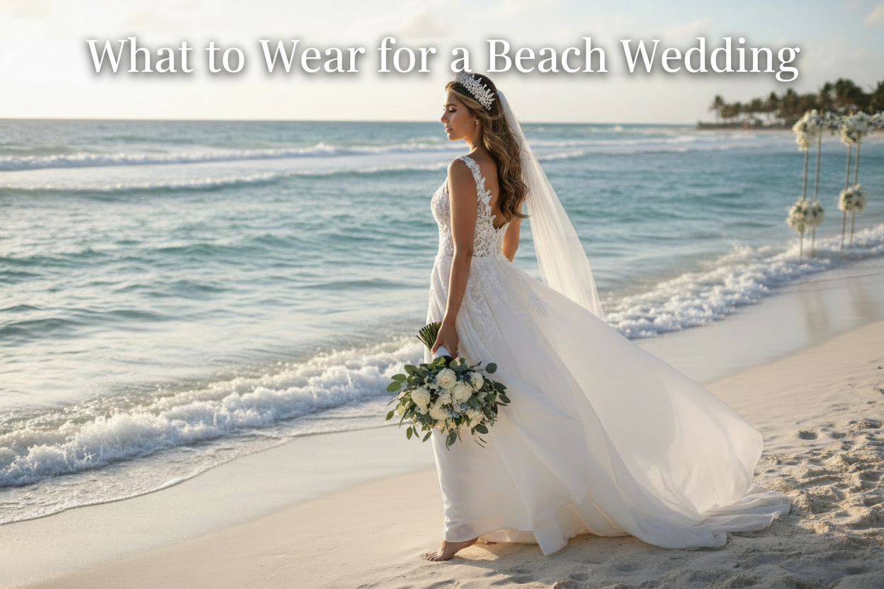 What to Wear for a Beach Wedding by tulle lux bridal company