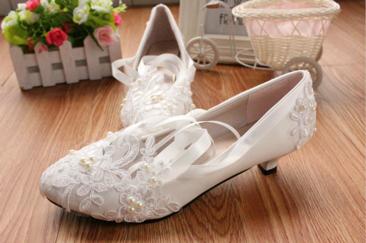 White Wedding Shoes Bridal Bridesmaid Shoes