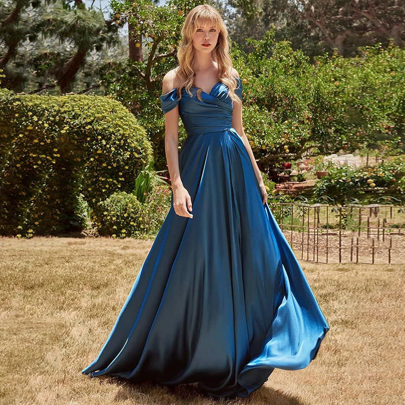 A Line Bridesmaid Dress Long Gown