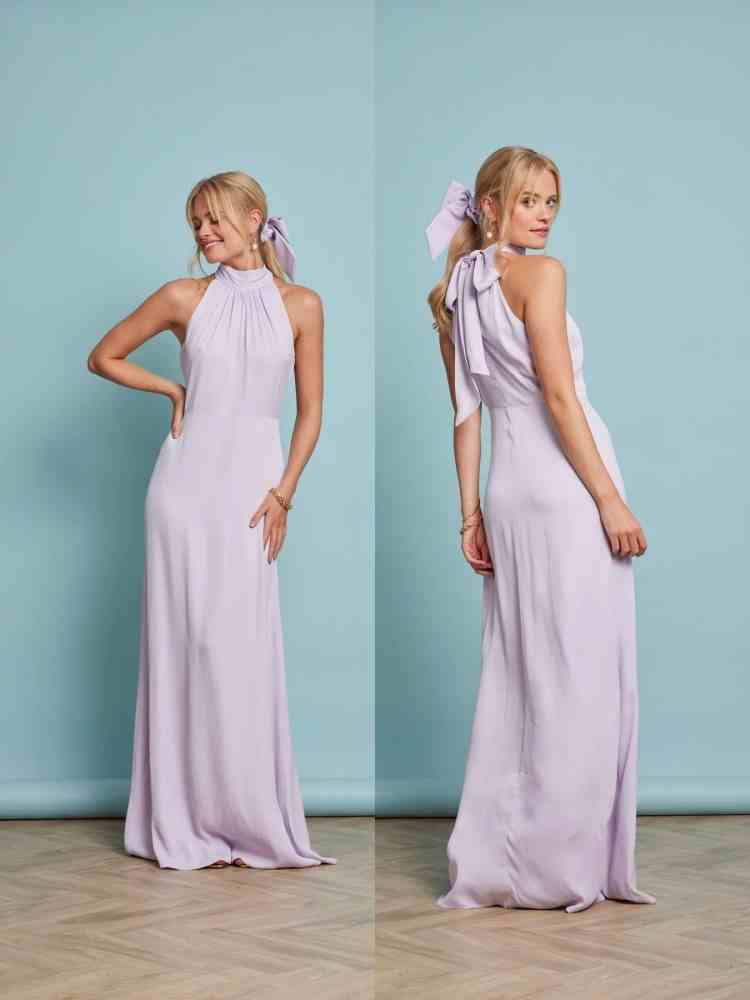 Fashion Plus Size Satin Bridesmaid Dress