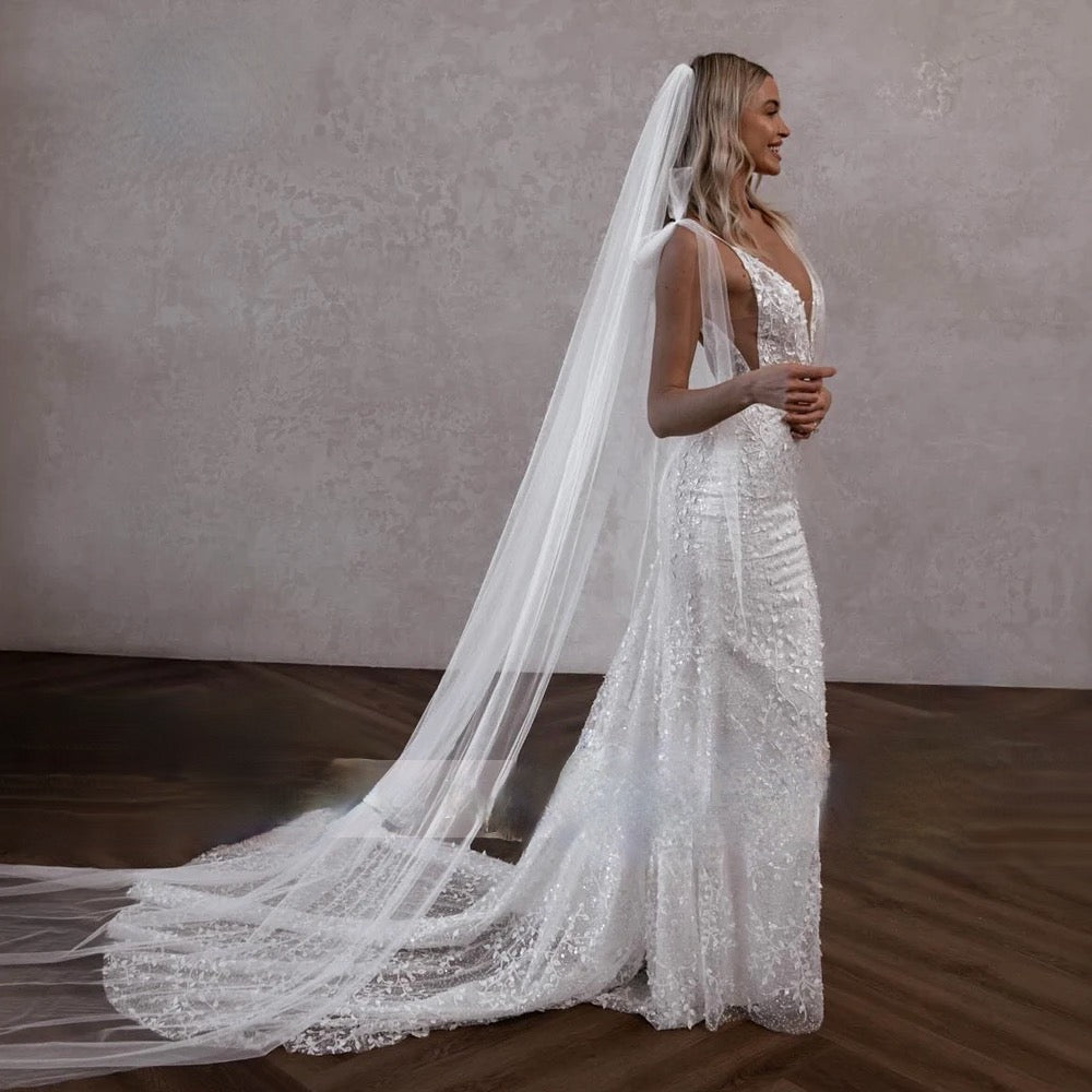 Boho Wedding Dress Backless V Neck Lace Mermaid Court Train Gown,Make a stunning statement on your wedding day with our Backless V Neck Lace Mermaid Wedding Dress. Featuring a luxurious design of intricate lace and bead work, this gown e