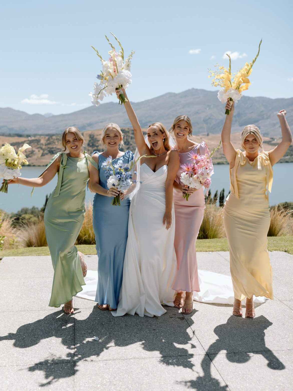 Fashion Plus Size Satin Bridesmaid Dress