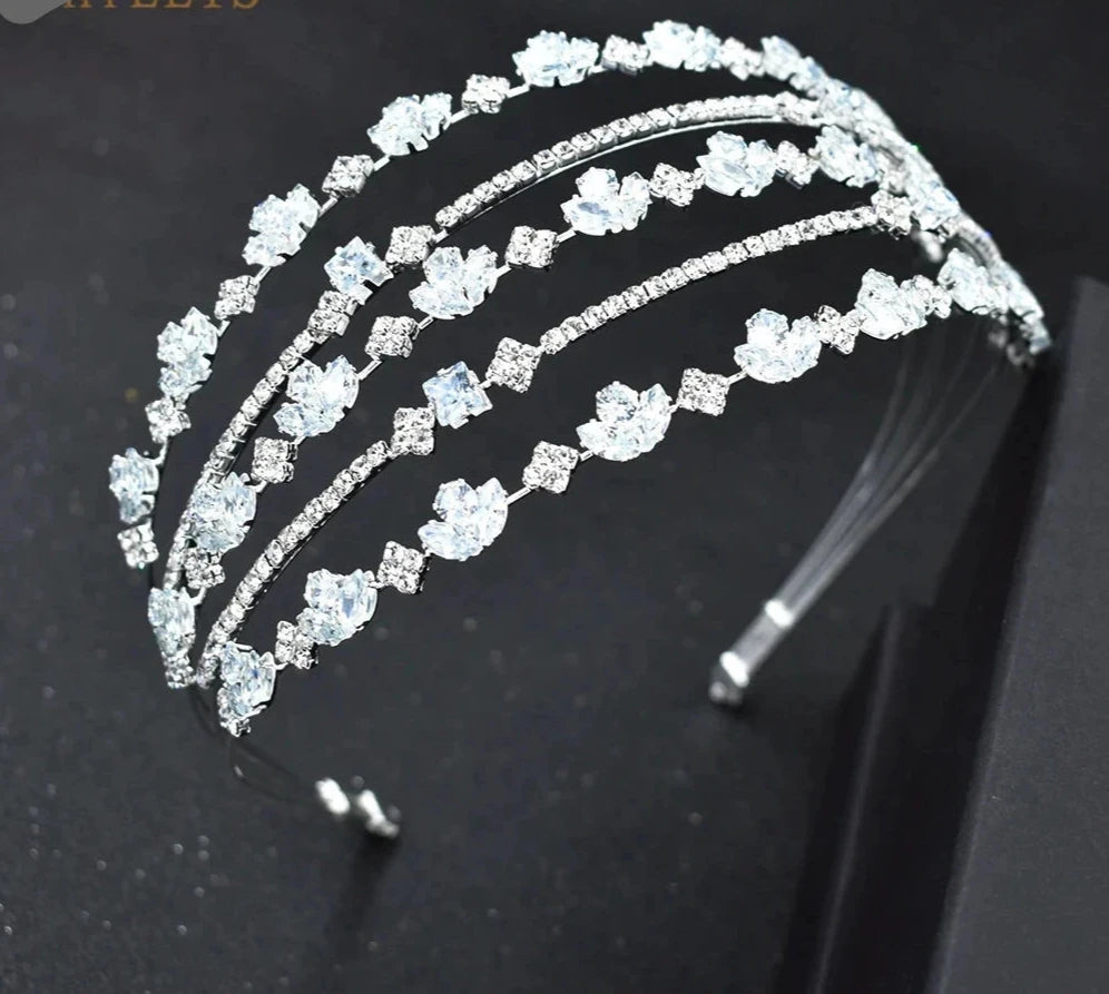 Crystal Headband Tiara Pageant Party Wedding Crown Hair Accessory, step into the spotlight with our Zircon Crystal Pageant Party Wedding Tiara Crown