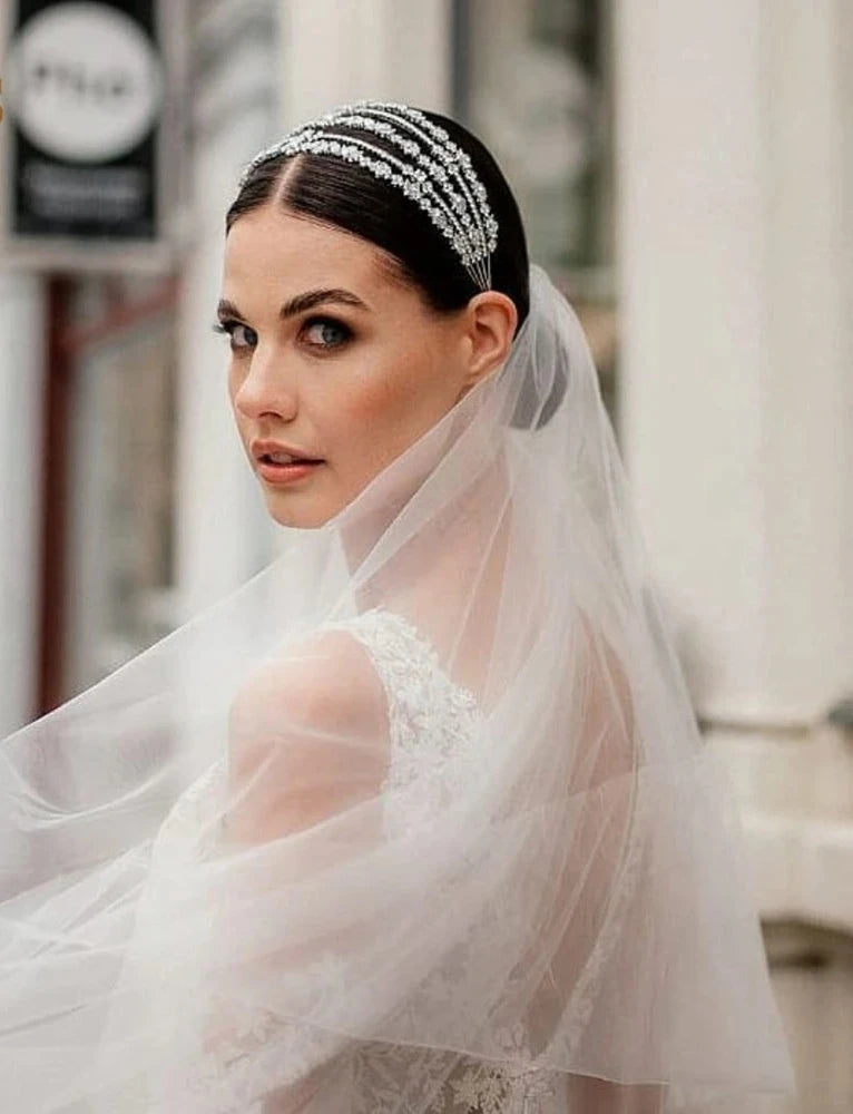 Crystal Headband Tiara Pageant Party Wedding Crown Hair Accessory, step into the spotlight with our Zircon Crystal Pageant Party Wedding Tiara Crown