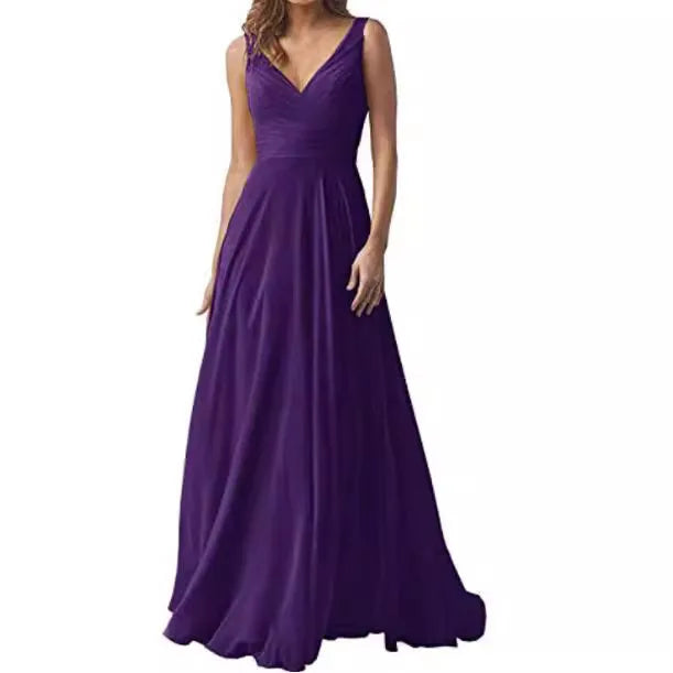 Plus Size Bridesmaid Dresses Elegant Chiffon A-Line Bridesmaid Gown