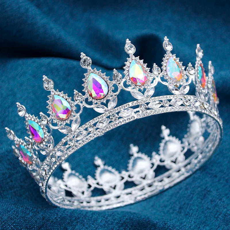 Round Crown Classic Royal Queen King Party Hair Accessories, This full round royal crown is the perfect hair accessory for parties, weddings, and special events. 