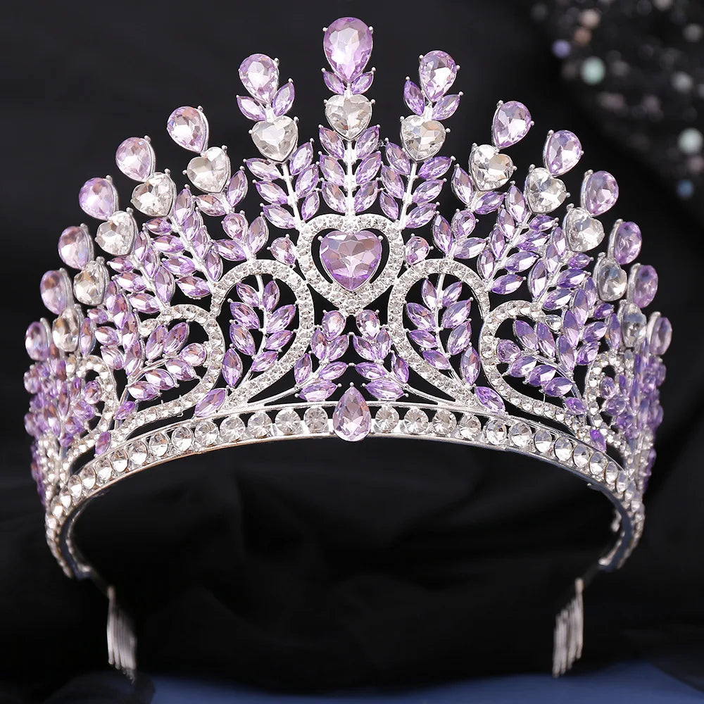 Crystal Pageant Tiara Winner Crown Hair Jewelry Accessories, elevate your look with this dazzling Cubic Zirconia crystal pageant tiara