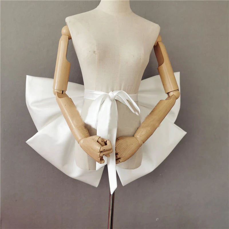 Detachable Bow Wedding Dress Accessory, Satin blend large bow for a wedding dress accessory, removable with a tie for front or back of your dress,
