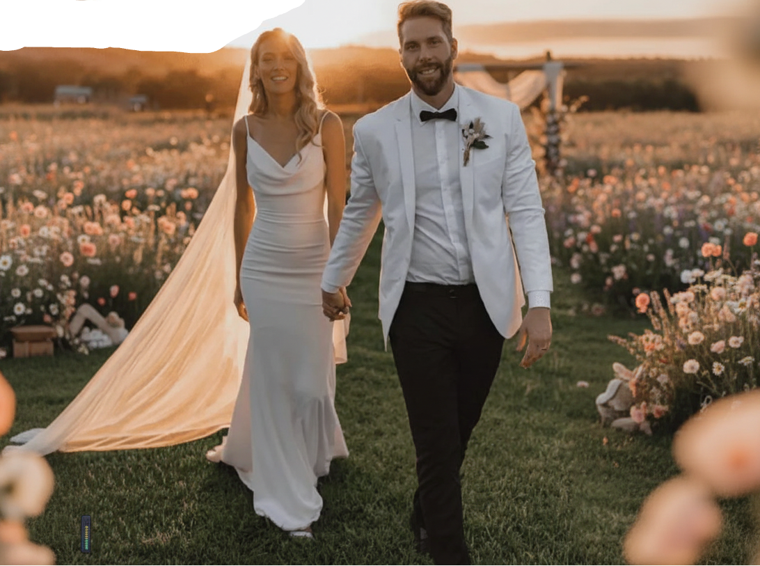 Crepe Satin Boho Wedding Dress Cowl Neck Mermaid Bridal Gown, embrace your inner mermaid goddess in this stunning boho chic gown 