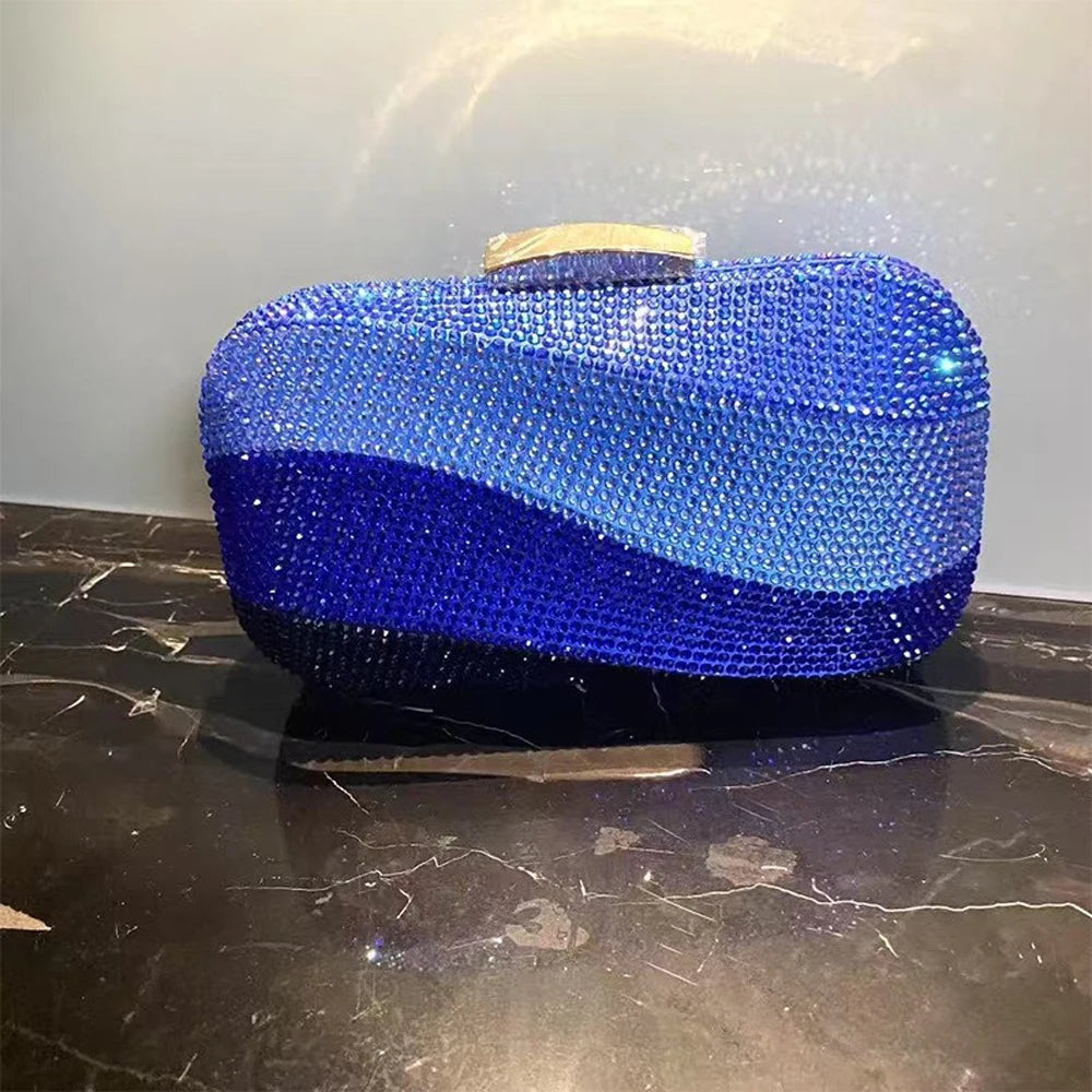 Crystal Evening Clutch Purse Hand Held Mini Bag for Formals, elevate your formal look with this stunning crystal evening clutch