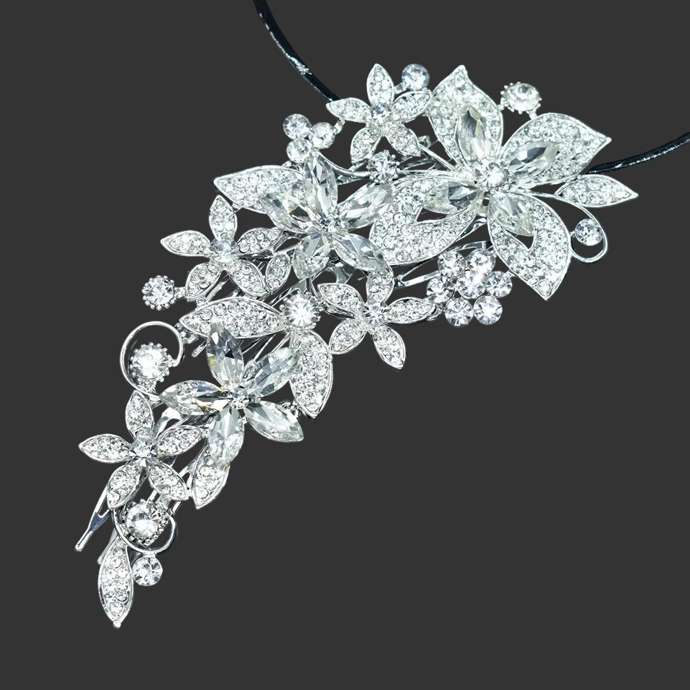 Crystal Bridal Headband Tiara Rhinestone Wedding Hair Accessory, elevate your bridal updo with our dazzling crystal hair accessory headbands