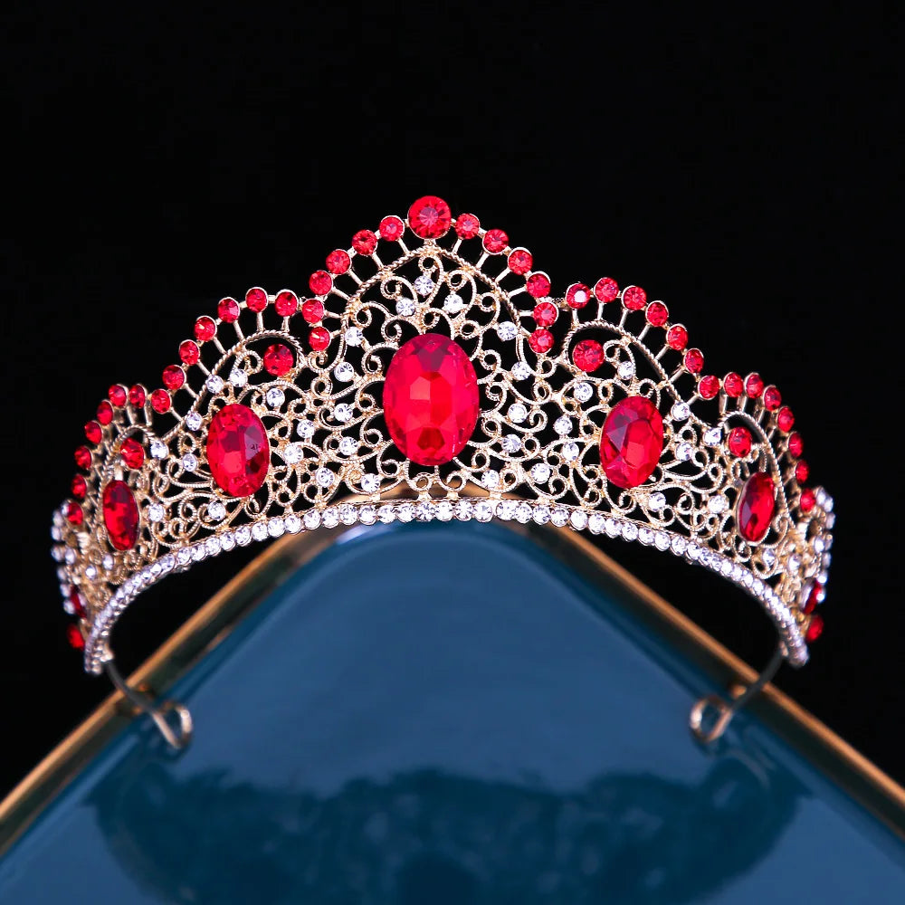 Quinceanera Tiara Crystal Birthday Party Crown Hair Accessory, Elevate your special day with this Crown Crystal Tiara.