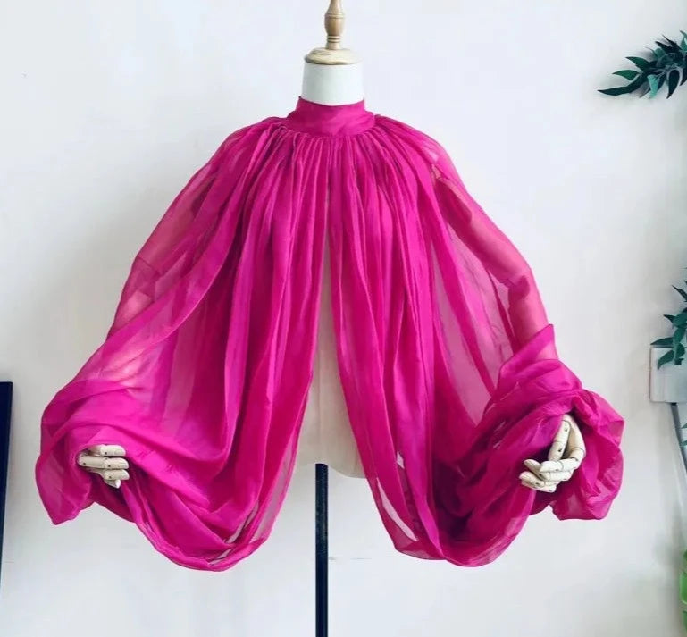 Detachable Sleeves Chiffon Wedding Sleeves Dress Accessory, Crafted from delicate silk chiffon, our stunning wedding cloak 