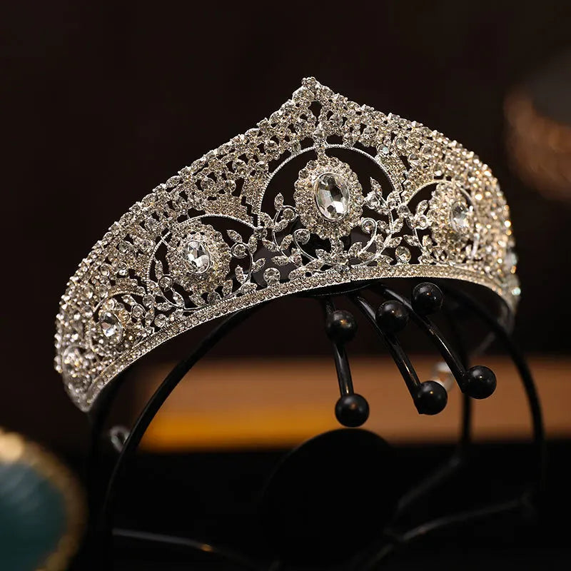 Crystal Wedding Tiara Cubic Zirconia Crown Bridal Hair Accessory, sparkle like royalty on your big day with this dazzling crystal bridal tiara!