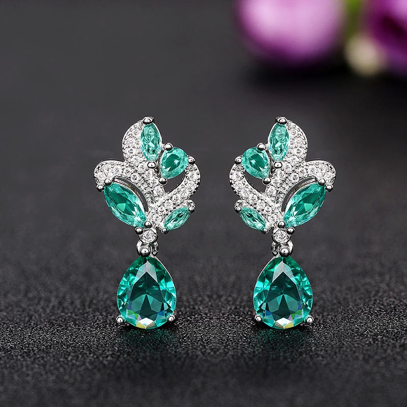 Cubic Zirconia Bridal Earrings Wedding Bridal Party Jewelry Accessory, Enhance your evening look with our sparkling Cubic Zirconia Earrings.