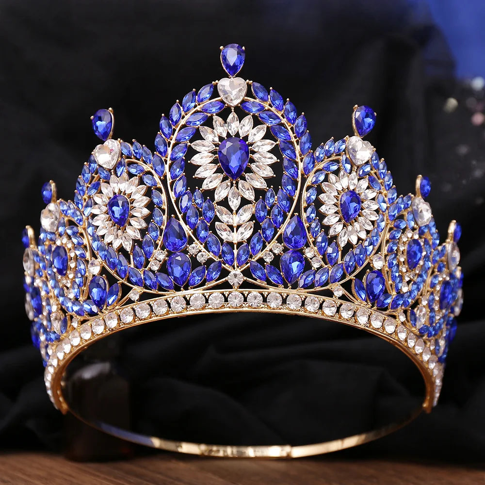 Crystal Pageant Crown Round Tiara For Women Hair Accessory  display picture 1