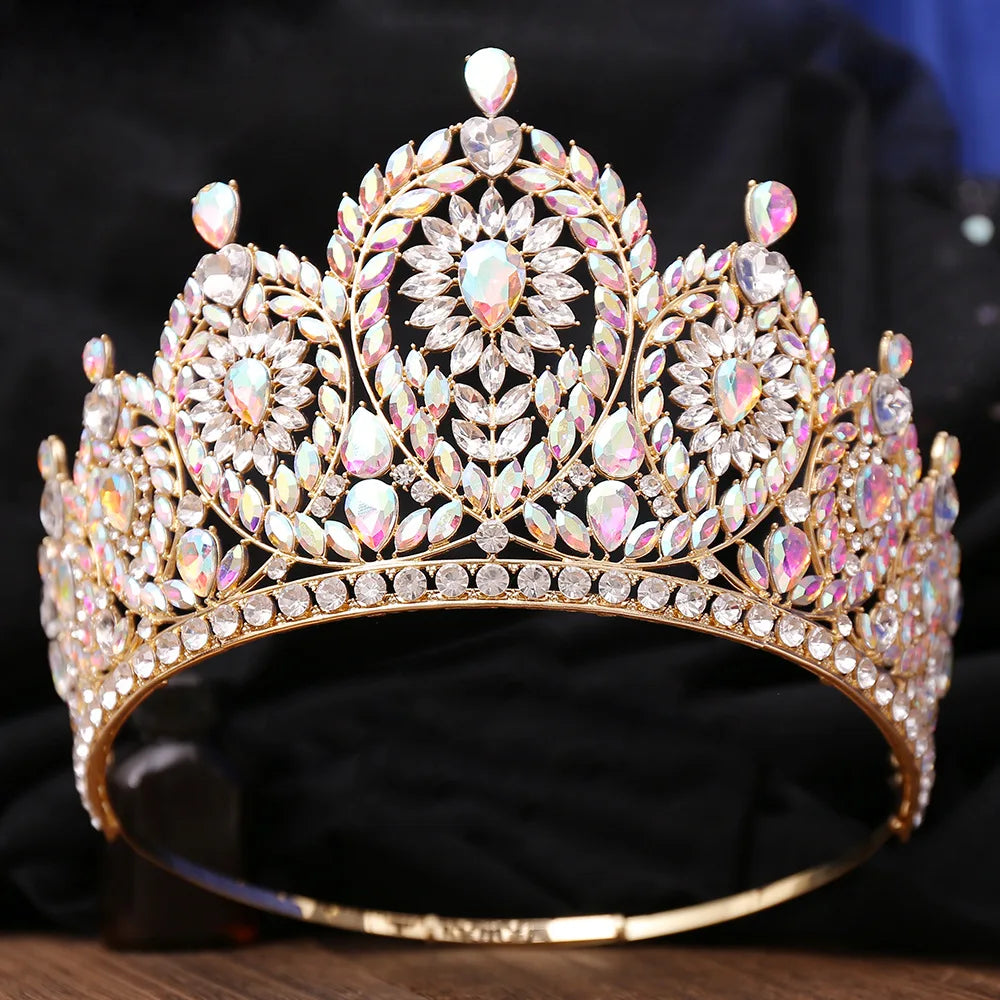 Crystal Pageant Crown Round Tiara For Women Hair Accessory  display picture 3