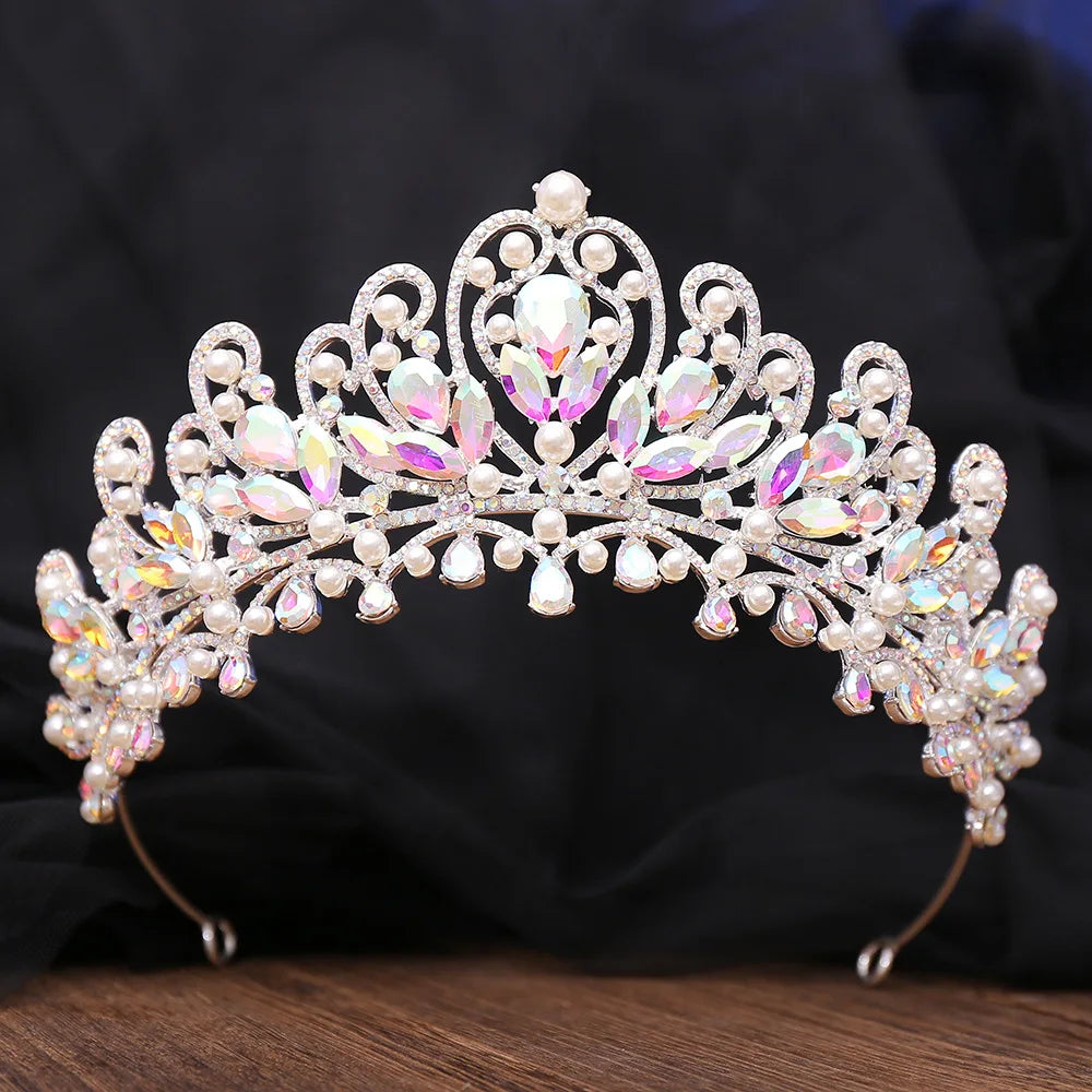 Crystal Party Tiara Hair Accessory, Elevate your style to regal heights with our Crystal Party Tiara! Make a statement at parties and pageants 