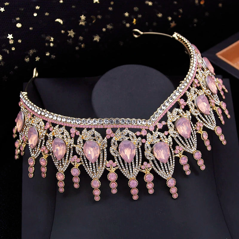 Quinceanera Tiara Crystal Crown Party Hair Accessory, Add a touch of elegance to your special day with this Crystal Wedding Crown Hair Tiara Accessory. 