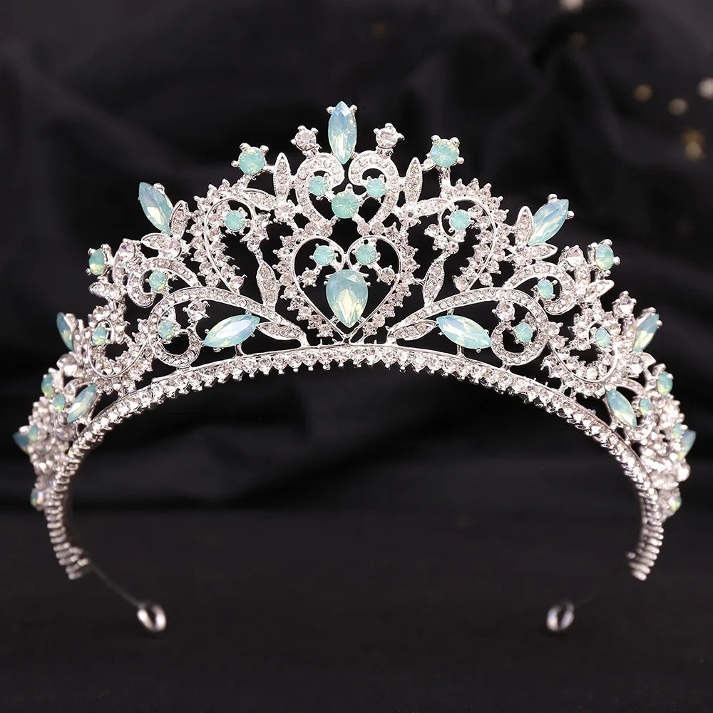 Quinceanera Tiara Crystal Rhinestone Crown Hair Accessory, Add a touch of sparkle and elegance to your special day with our Crystal Rhinestone Tiara Crown