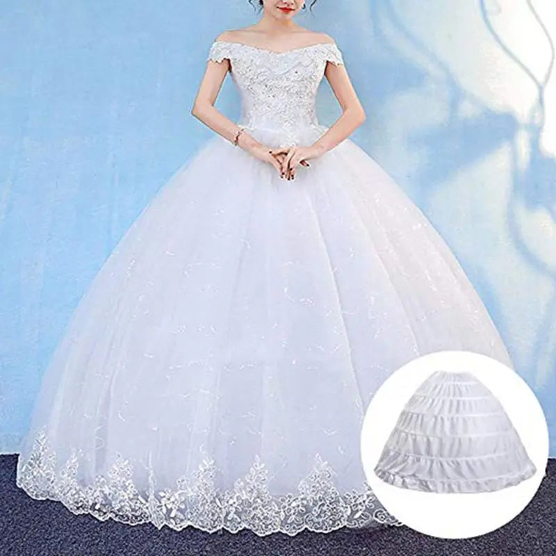 Hoop Skirt 6 Hoop Crinoline Underskirt Petticoat Ball Gown Slips, Experience the ultimate elegance and grace with our 6 Hoop Crinoline 