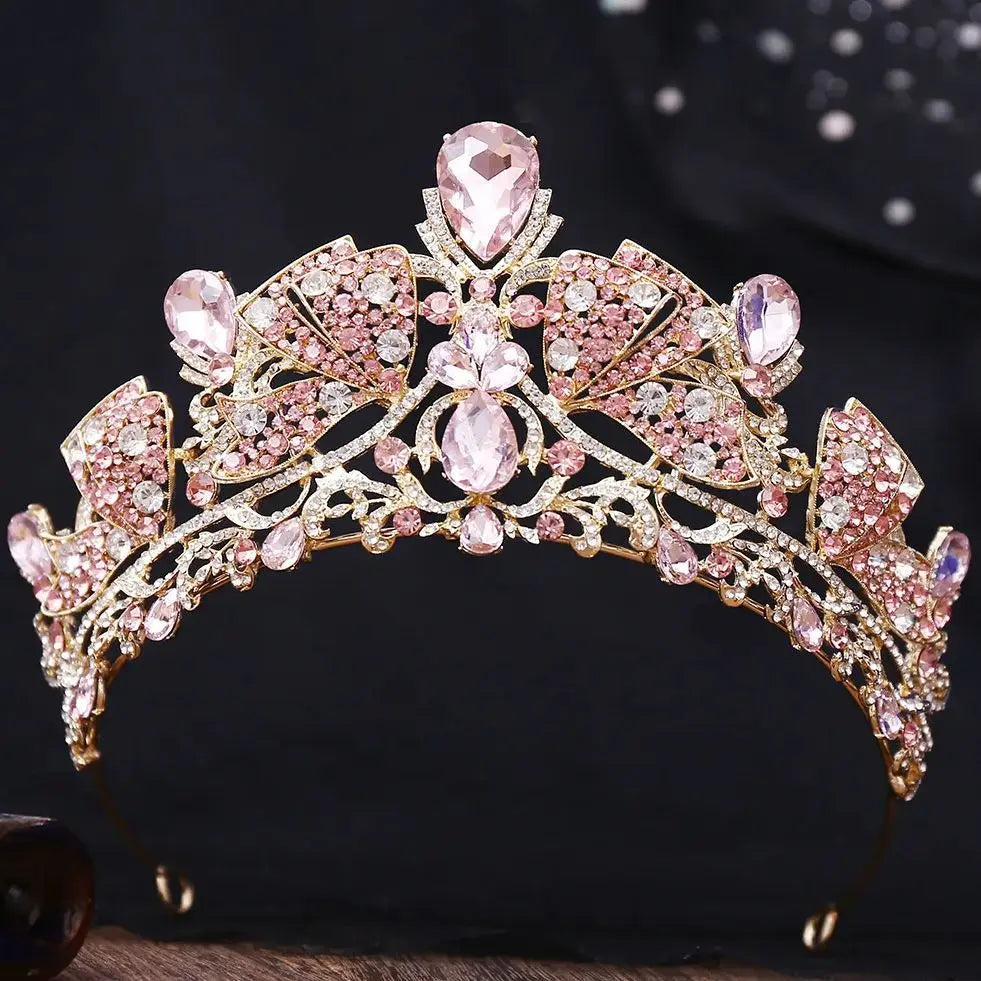 Crystal Tiara Party Crown Hair Jewelry Accessory, sparkle and shine at every celebration with this dazzling crystal tiara crown! 