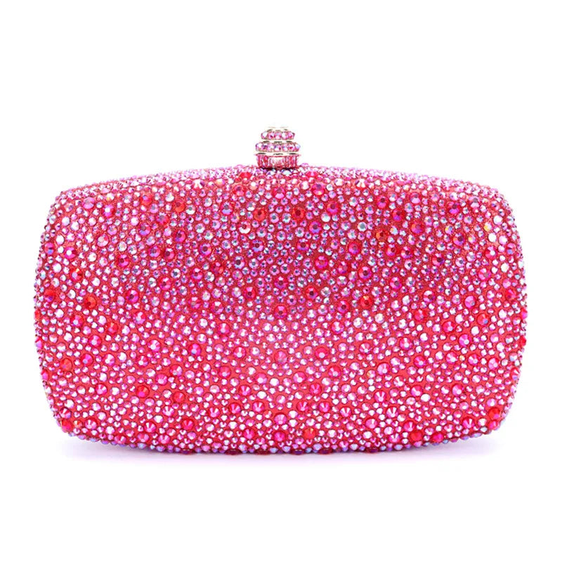 Crystal Evening Clutch Bag Wedding Party Mini Purse Hand Held, elevate your evening look with this dazzling crystal clutch