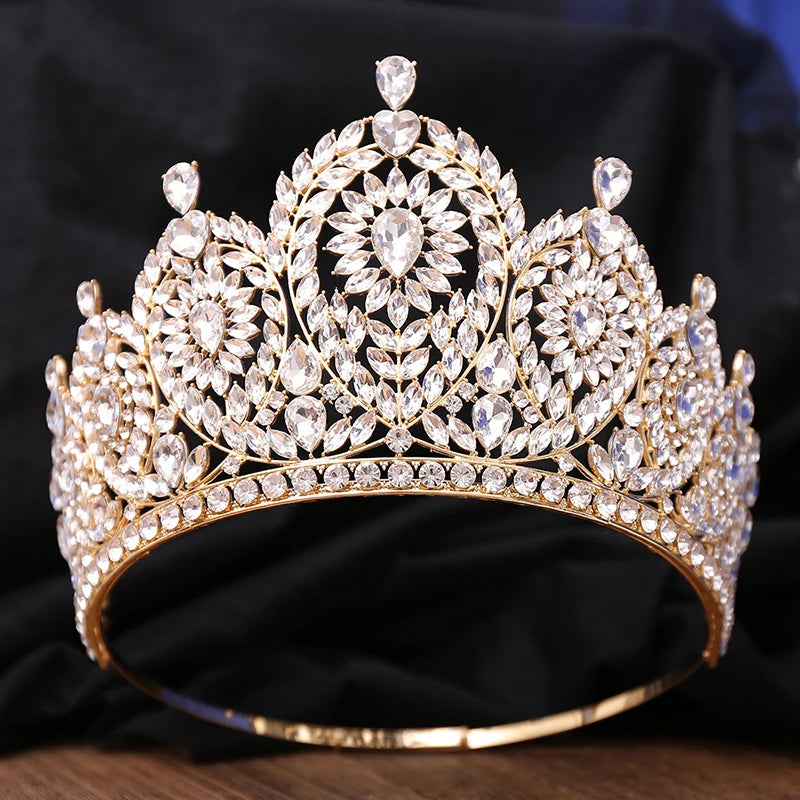 Pageant Tiara Crown Crystal Rhinestone Big Event Accessory – Tulle Lux ...