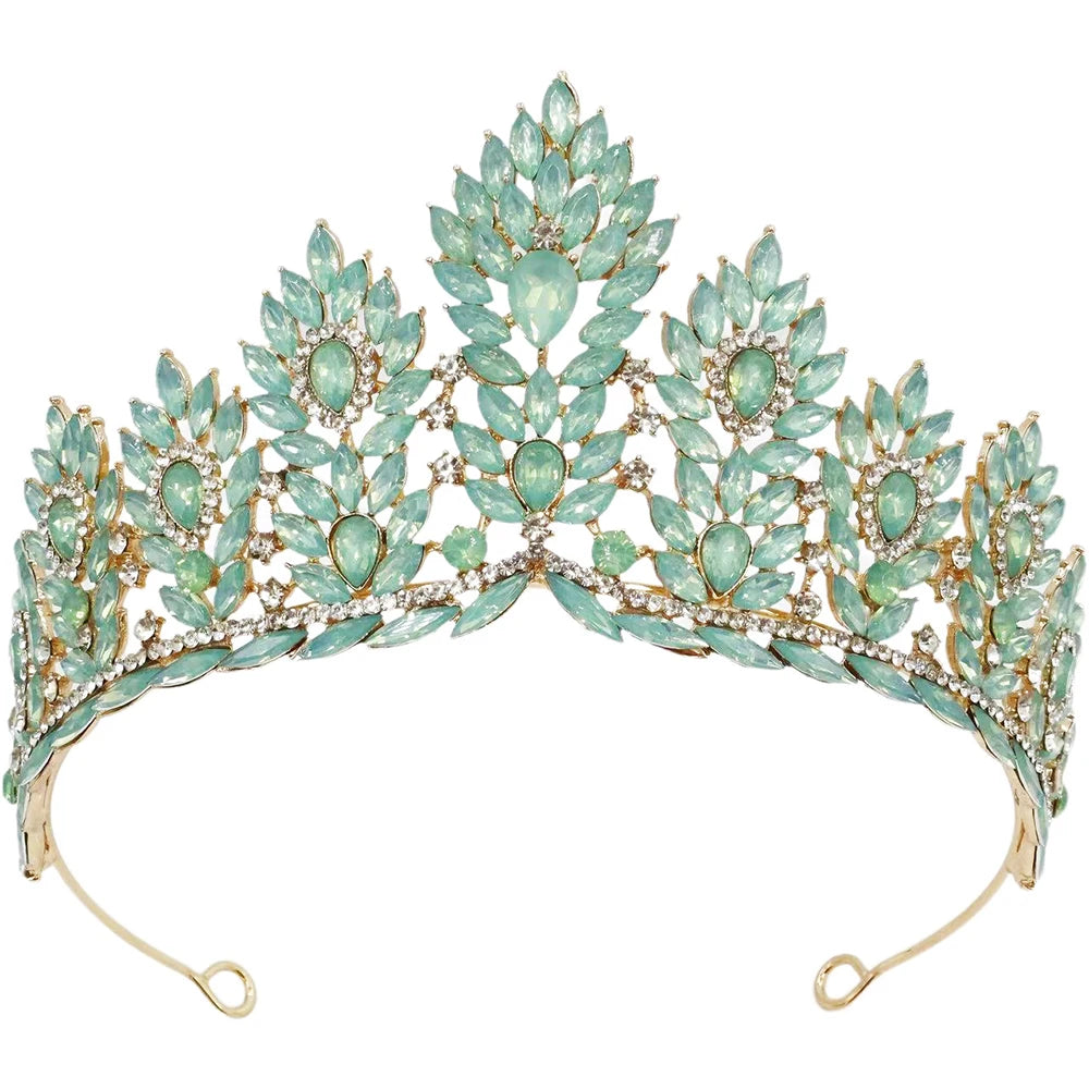 Crystal Crown Tiaras Multiple Colors Party Hair Accessory