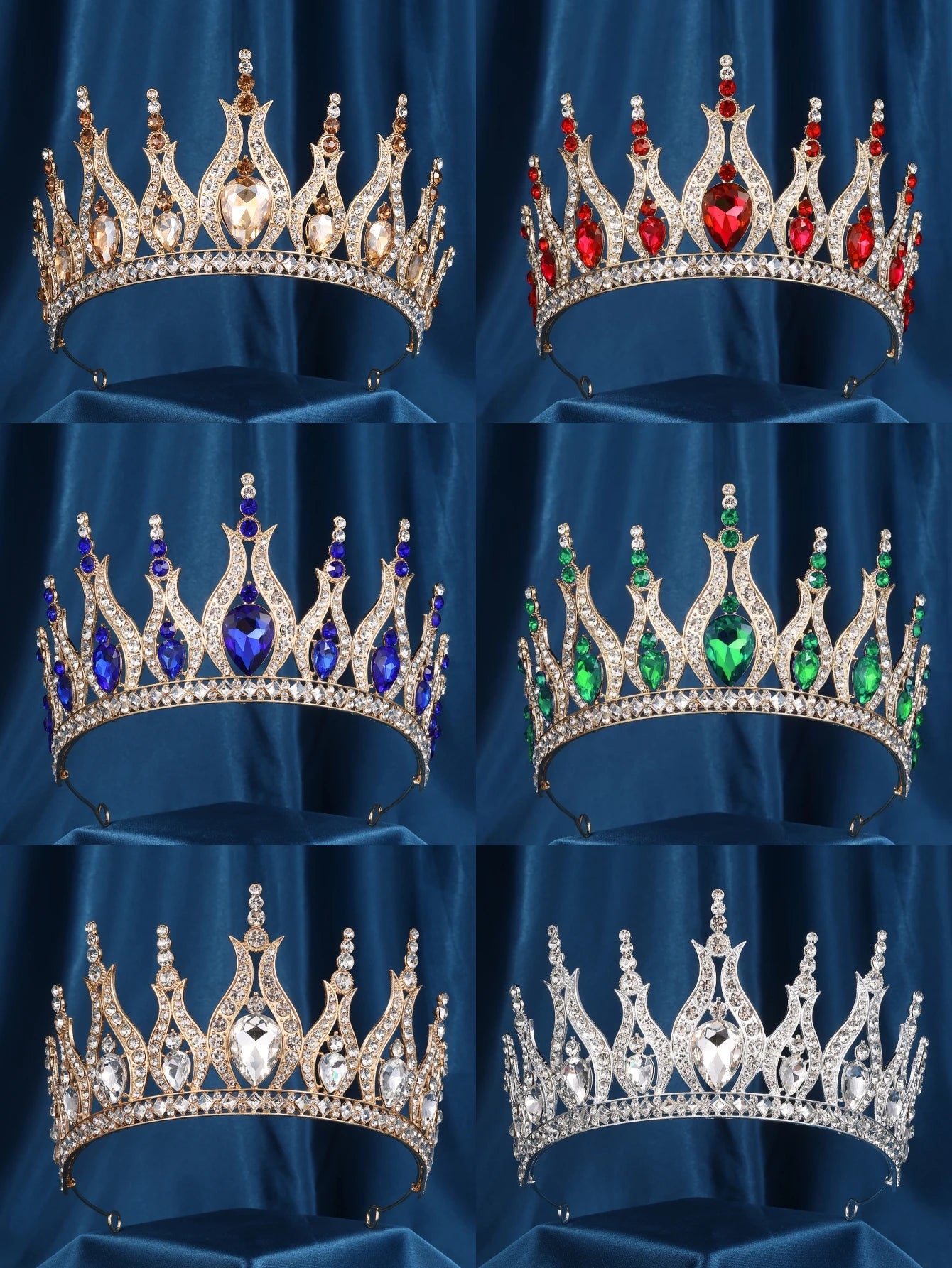 Pageant Tiara Crown Crystal Winners Hair Accessory, Indulge in the epitome of glamour with Pageant Tiara Crown! Radiate with opulence and radiance