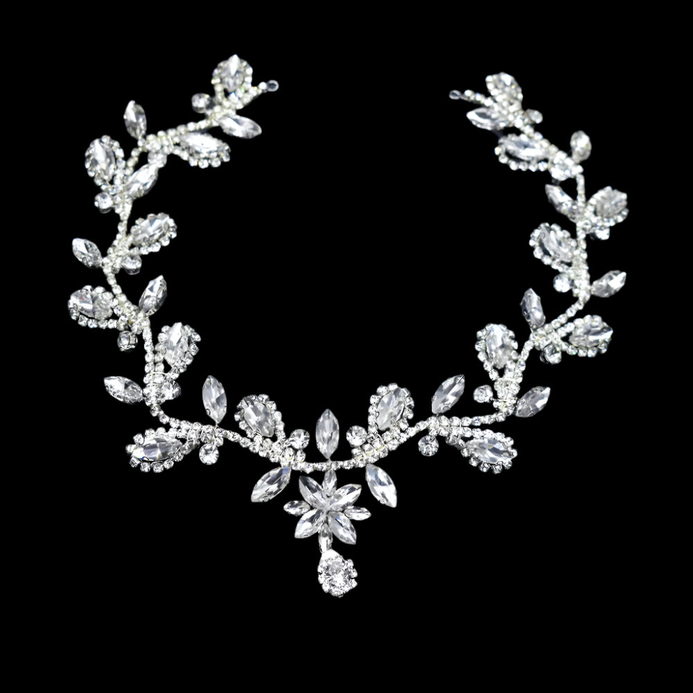 Wedding Hair Accessory Forehead Headband Crystal Bridal Tiara