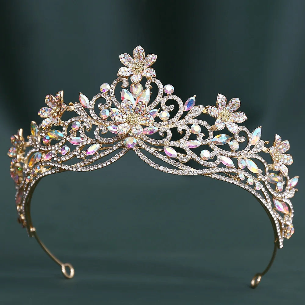 Fashion Tiara Crystal  Wedding Bridal Birthday Party Crown Accessories