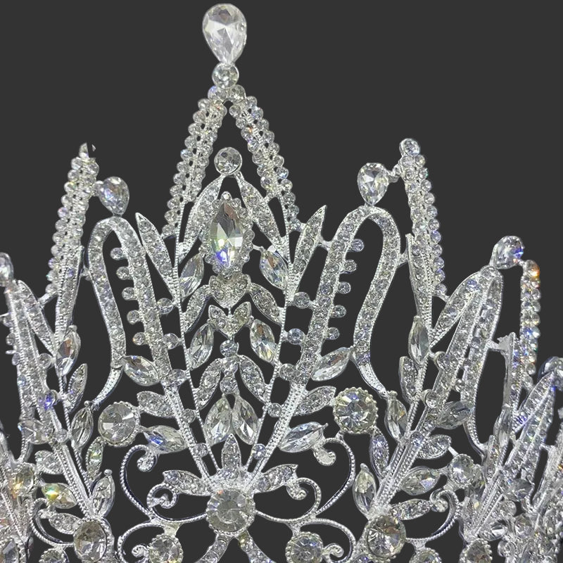7 Inch Crown Pageant Crystal Pageant Crown β Dazzling Winners Tiara Accessory β Tulle Lux ...