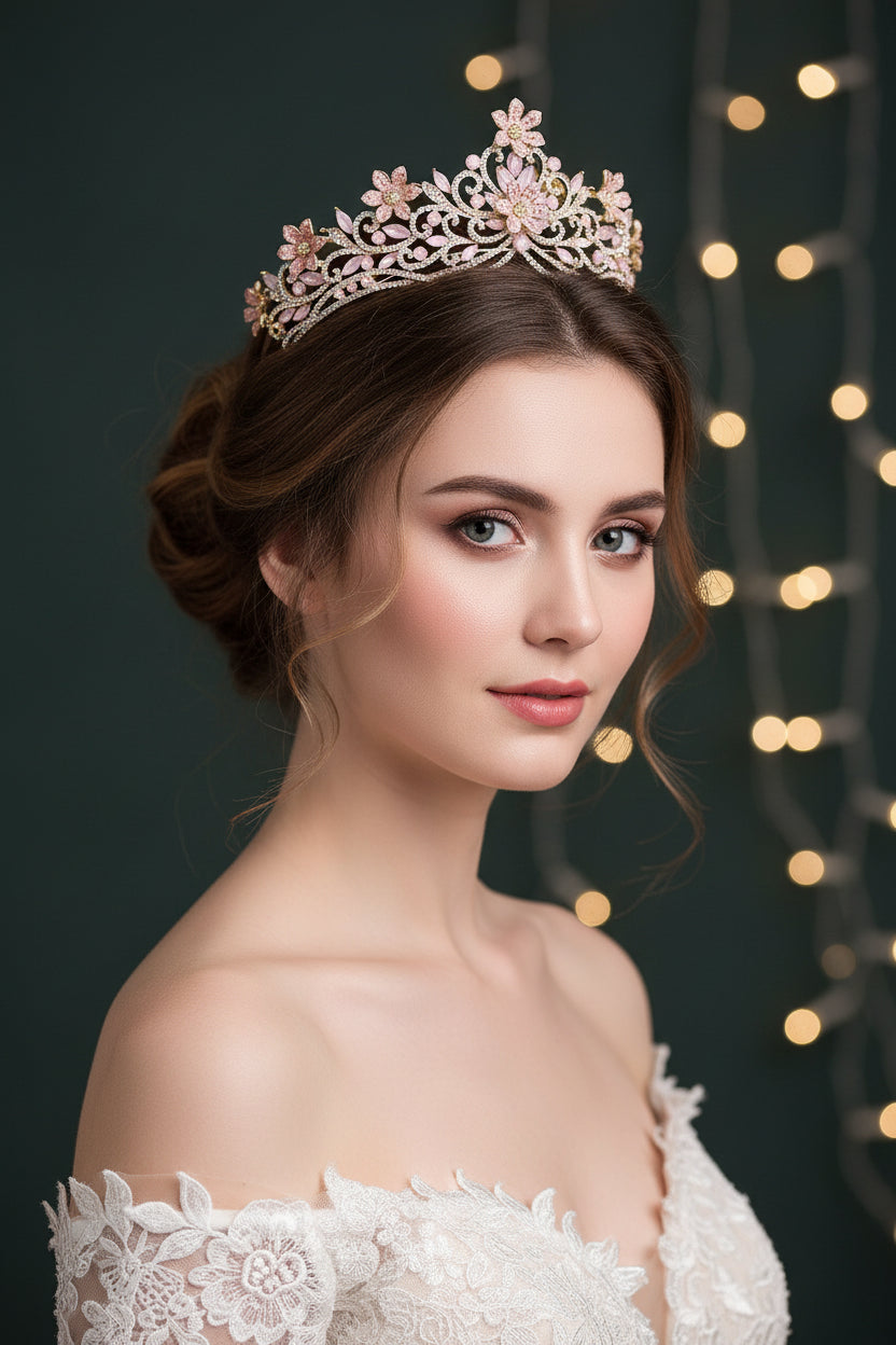 Fashion Tiara Crystal  Wedding Bridal Birthday Party Crown Accessories