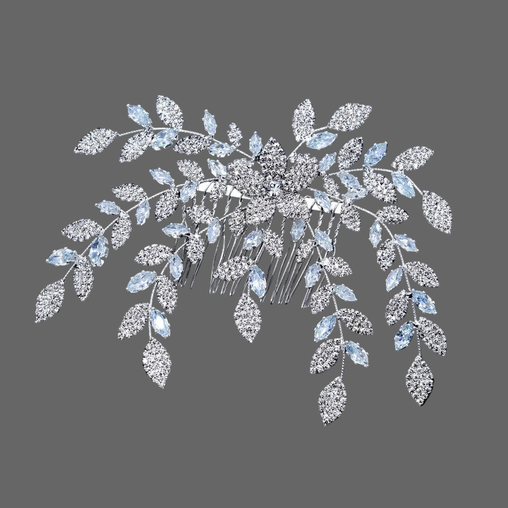 Crystal Bridal Hair Comb Rhinestone Wedding Hair Accessory, elevate your bridal updo with our dazzling crystal hair accessory air comb