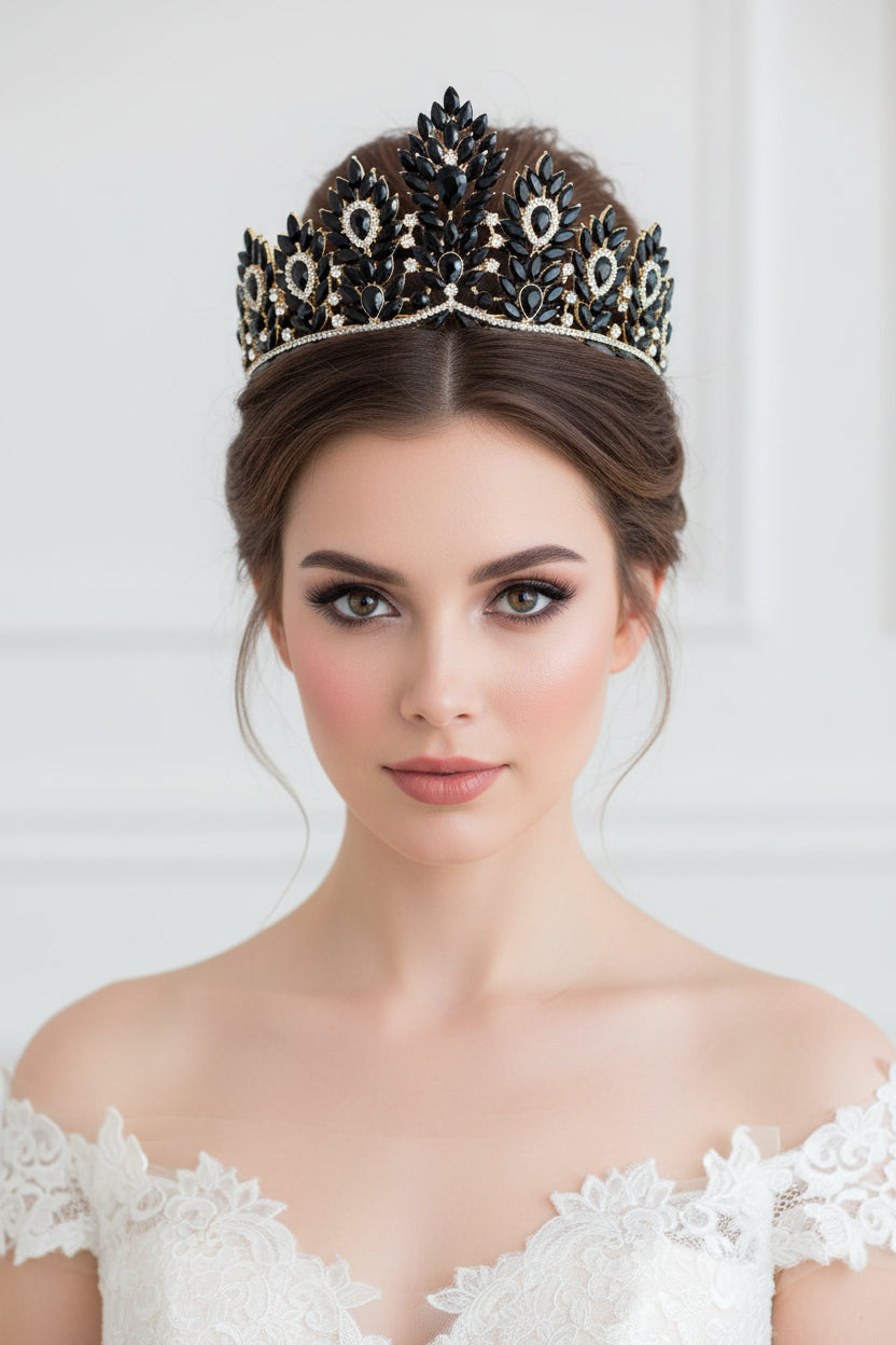 Crystal Crown Tiaras Multiple Colors Party Hair Accessory