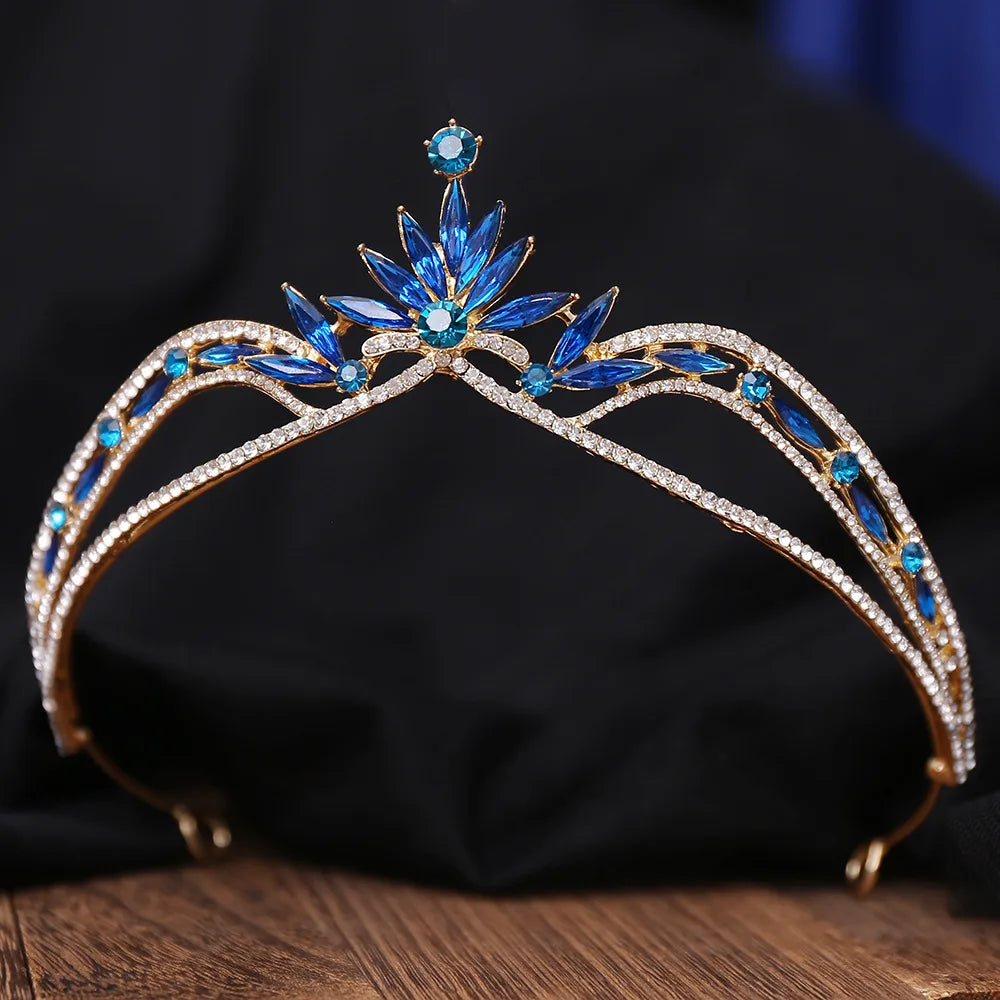 Crystal Headband Tiara Crown Hair Accessory, Elevate your special day with this Crystal Crown Tiara! Perfect for weddings and pageants
