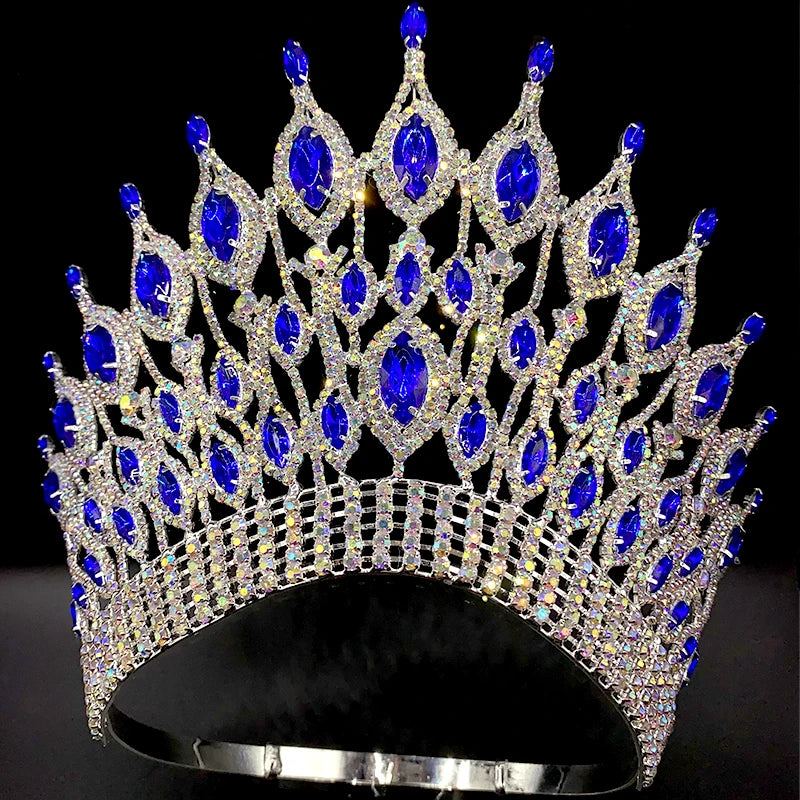 Pageant Crown Crystal Rhinestone Queen Tiara Hair Accessory, Be the star of the show with this Pageant Crown Crystal Rhinestone Queen Tiara 