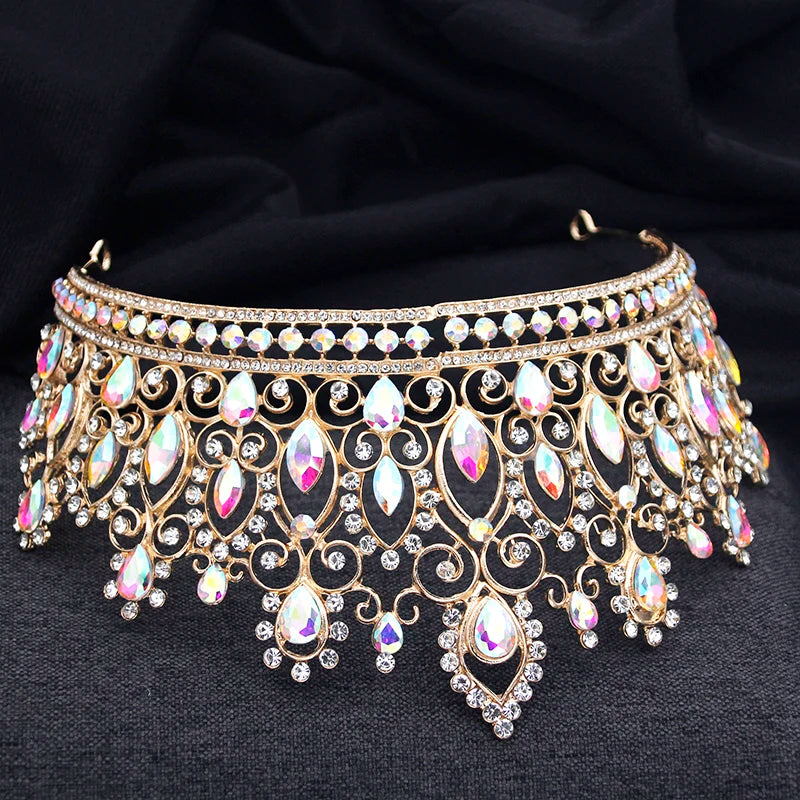 Royal Queen Wedding Crown Large Party Tiaras Hair Accessories