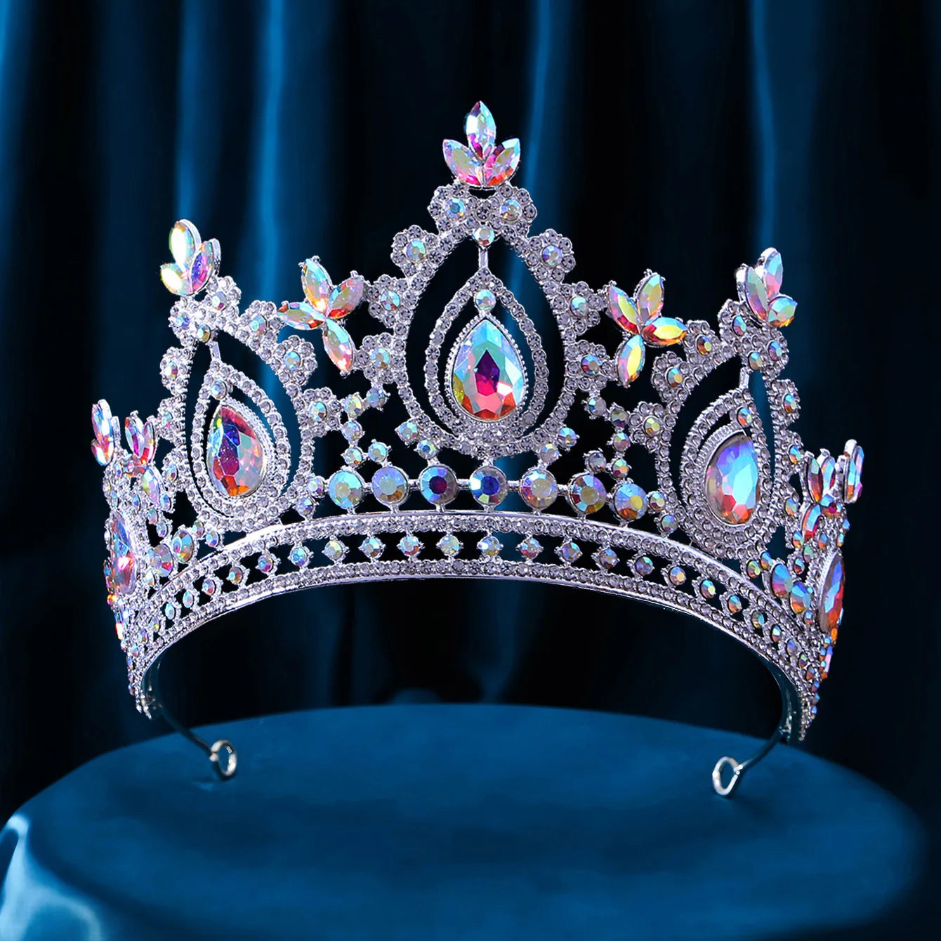 Royal Queen Crown Pageant Party Crystal Tiara Costume Accessory, Unleash your inner queen with our High Royal Queen Crown for Women! Th