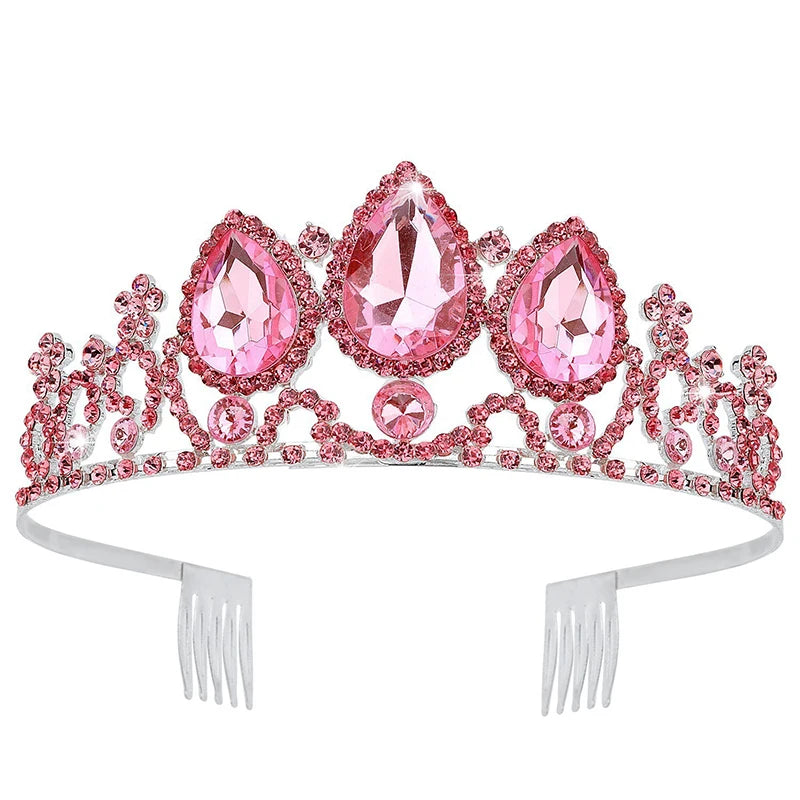 Girl's Birthday Tiara Party Crown Princess Hair Accessory, let your little princess shine on her special day with this enchanting birthday tiara crown! 