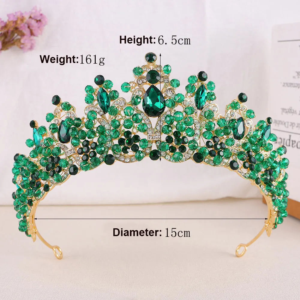 quinceanera Crystal Tiara Rhinestone Party Pageant Crown Accessory, Shine like a star with our Pink Purple Crystal Bead Rhinestone Pageant T