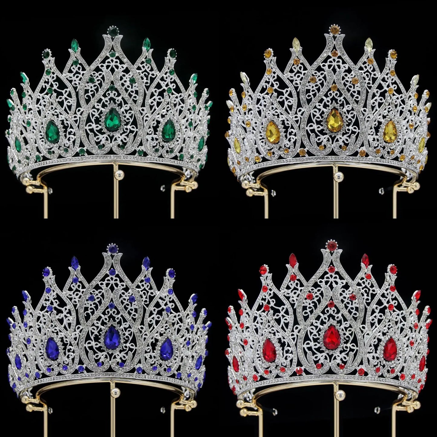 Pageant Tiara Crown Crystal Rhinestone Hair Accessories, Enhance the beauty of pageant winners with our variety of large crystal tiara crown options. T